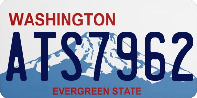 WA license plate ATS7962