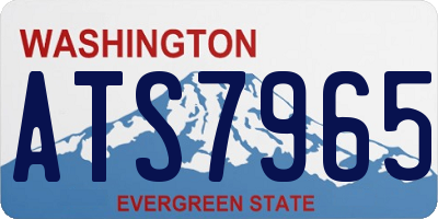 WA license plate ATS7965