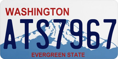 WA license plate ATS7967