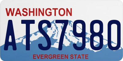 WA license plate ATS7980