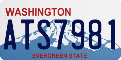 WA license plate ATS7981