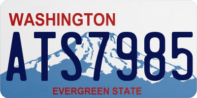 WA license plate ATS7985
