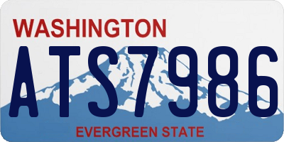 WA license plate ATS7986