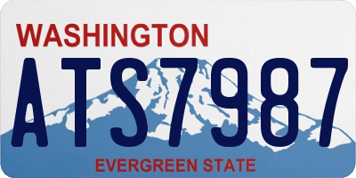 WA license plate ATS7987