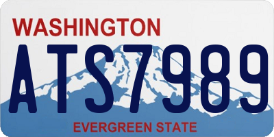 WA license plate ATS7989