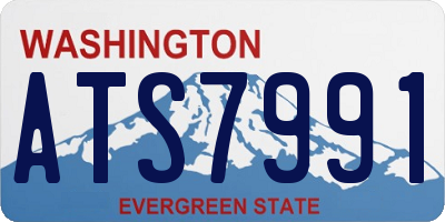 WA license plate ATS7991
