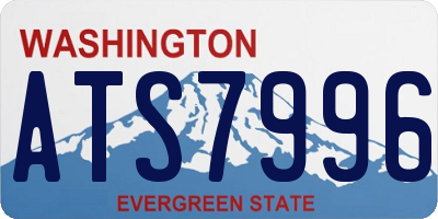 WA license plate ATS7996