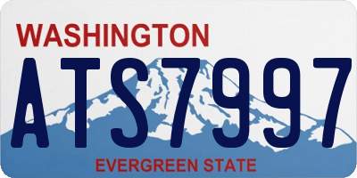 WA license plate ATS7997
