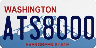WA license plate ATS8000
