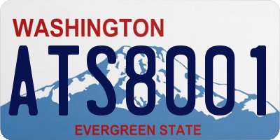 WA license plate ATS8001