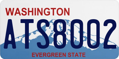 WA license plate ATS8002