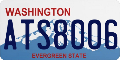 WA license plate ATS8006