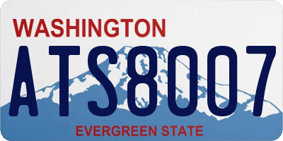 WA license plate ATS8007