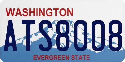 WA license plate ATS8008