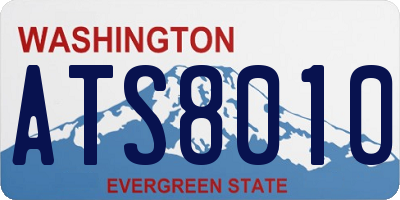 WA license plate ATS8010