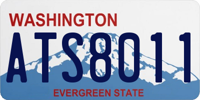 WA license plate ATS8011