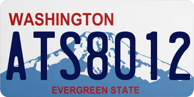 WA license plate ATS8012