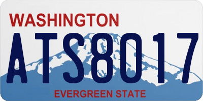 WA license plate ATS8017