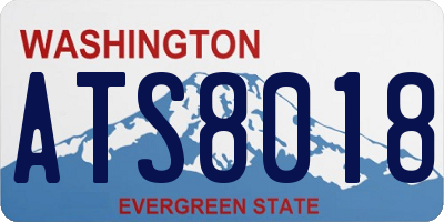 WA license plate ATS8018