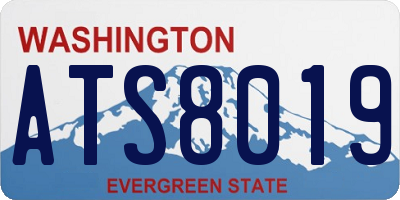 WA license plate ATS8019