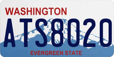 WA license plate ATS8020