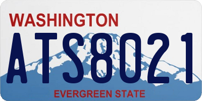 WA license plate ATS8021