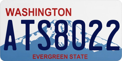 WA license plate ATS8022