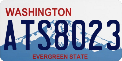 WA license plate ATS8023