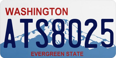 WA license plate ATS8025