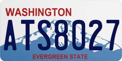 WA license plate ATS8027