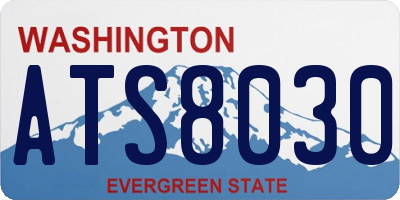WA license plate ATS8030