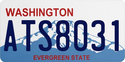 WA license plate ATS8031