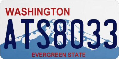 WA license plate ATS8033