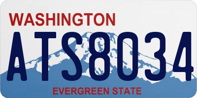 WA license plate ATS8034