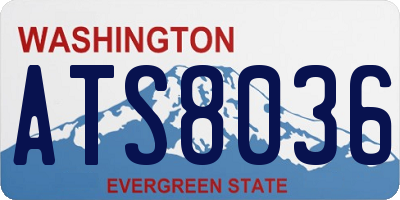 WA license plate ATS8036