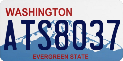 WA license plate ATS8037