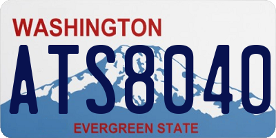 WA license plate ATS8040