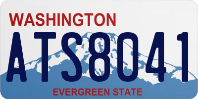 WA license plate ATS8041