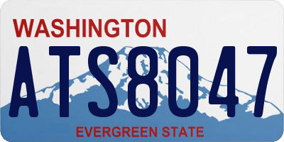 WA license plate ATS8047