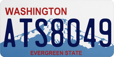 WA license plate ATS8049