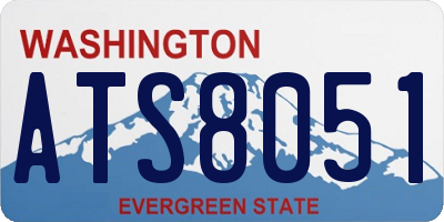 WA license plate ATS8051