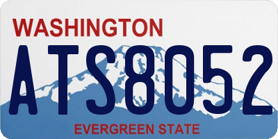WA license plate ATS8052