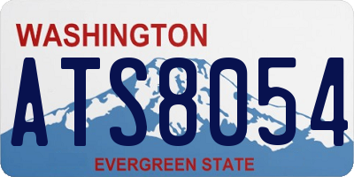 WA license plate ATS8054