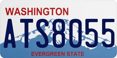 WA license plate ATS8055