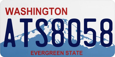 WA license plate ATS8058