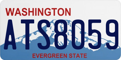 WA license plate ATS8059