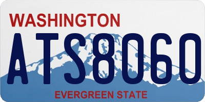 WA license plate ATS8060