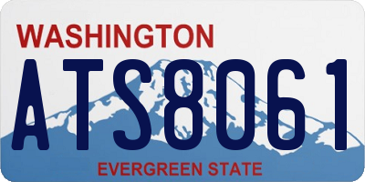 WA license plate ATS8061