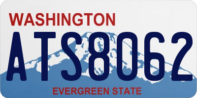 WA license plate ATS8062