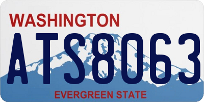 WA license plate ATS8063